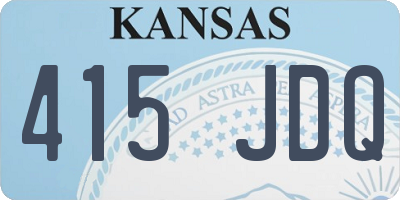 KS license plate 415JDQ