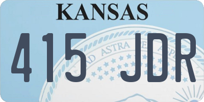 KS license plate 415JDR