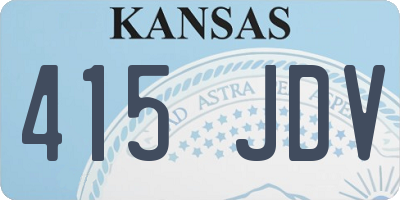 KS license plate 415JDV