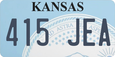KS license plate 415JEA