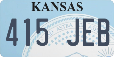 KS license plate 415JEB