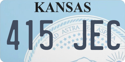 KS license plate 415JEC