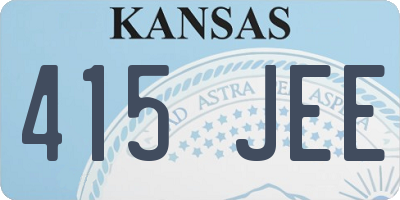 KS license plate 415JEE