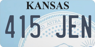 KS license plate 415JEN
