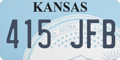 KS license plate 415JFB