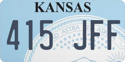 KS license plate 415JFF