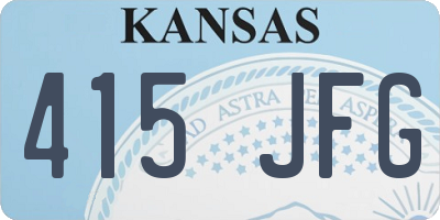 KS license plate 415JFG