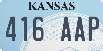 KS license plate 416AAP