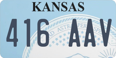 KS license plate 416AAV