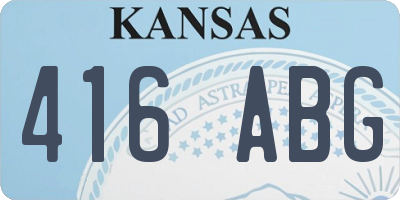KS license plate 416ABG