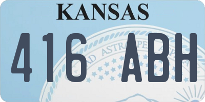 KS license plate 416ABH