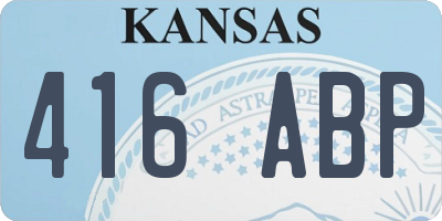 KS license plate 416ABP