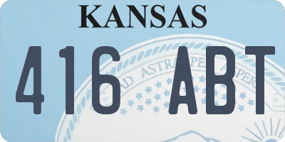 KS license plate 416ABT