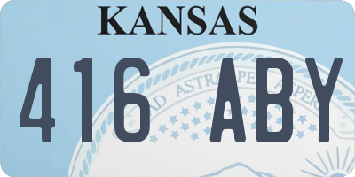 KS license plate 416ABY