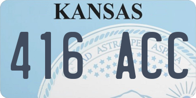 KS license plate 416ACC