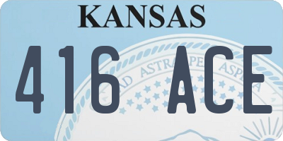 KS license plate 416ACE