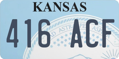 KS license plate 416ACF