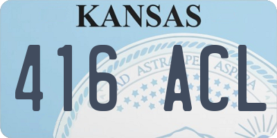 KS license plate 416ACL