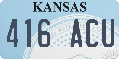 KS license plate 416ACU
