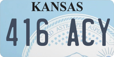 KS license plate 416ACY