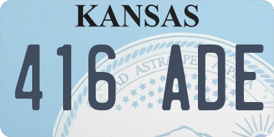 KS license plate 416ADE