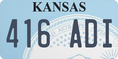KS license plate 416ADI