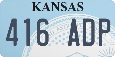 KS license plate 416ADP
