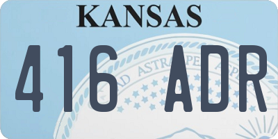 KS license plate 416ADR