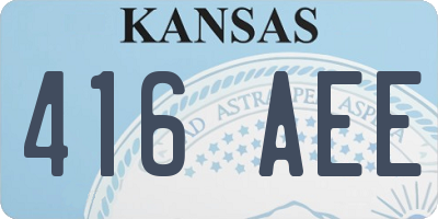KS license plate 416AEE