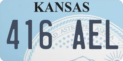 KS license plate 416AEL