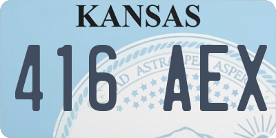 KS license plate 416AEX