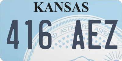 KS license plate 416AEZ