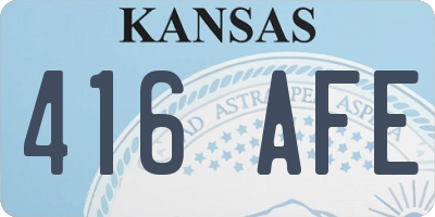 KS license plate 416AFE