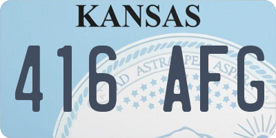 KS license plate 416AFG