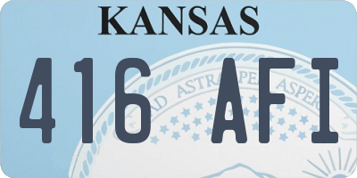 KS license plate 416AFI