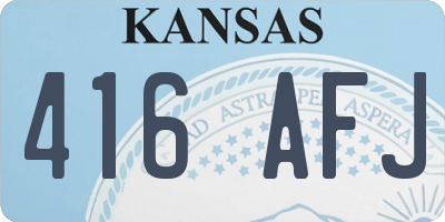 KS license plate 416AFJ