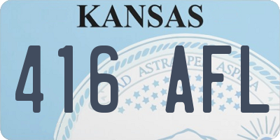 KS license plate 416AFL