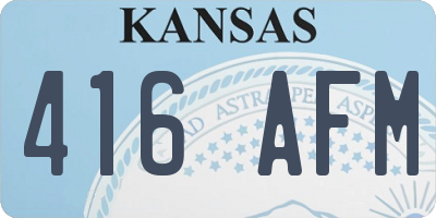 KS license plate 416AFM
