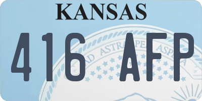 KS license plate 416AFP
