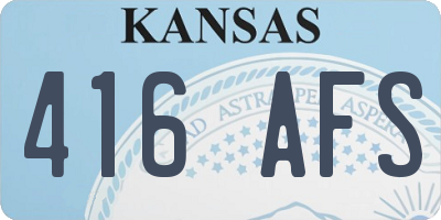 KS license plate 416AFS