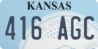 KS license plate 416AGC