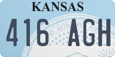 KS license plate 416AGH