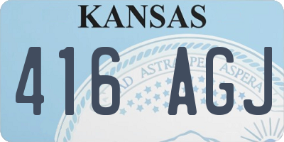 KS license plate 416AGJ