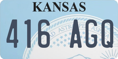 KS license plate 416AGQ