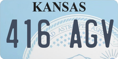 KS license plate 416AGV