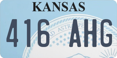 KS license plate 416AHG