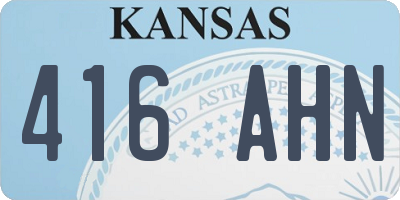 KS license plate 416AHN