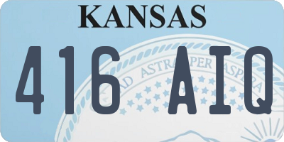 KS license plate 416AIQ