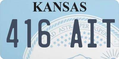 KS license plate 416AIT