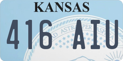 KS license plate 416AIU